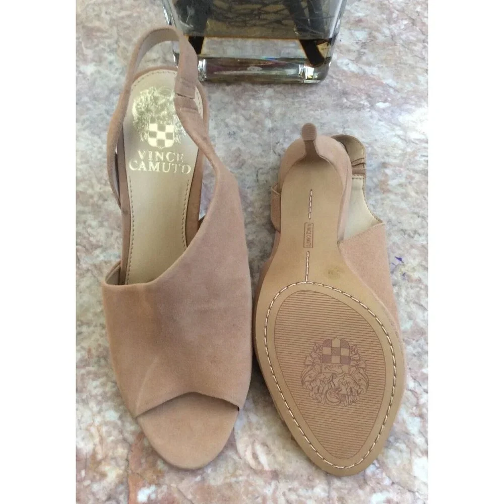 New Vince Camuto Women's Crasantha Open-Toe Slingback Heel Sandal Size 5.5, $130